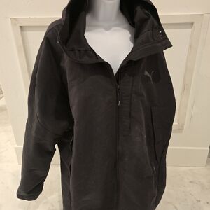 Puma Black Hooded Windbreaker Jacket